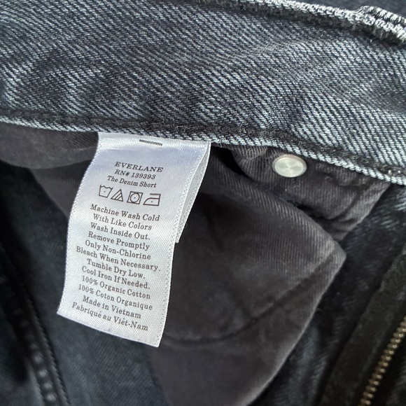 Everlane black denim shorts 25 - Picture 7 of 8